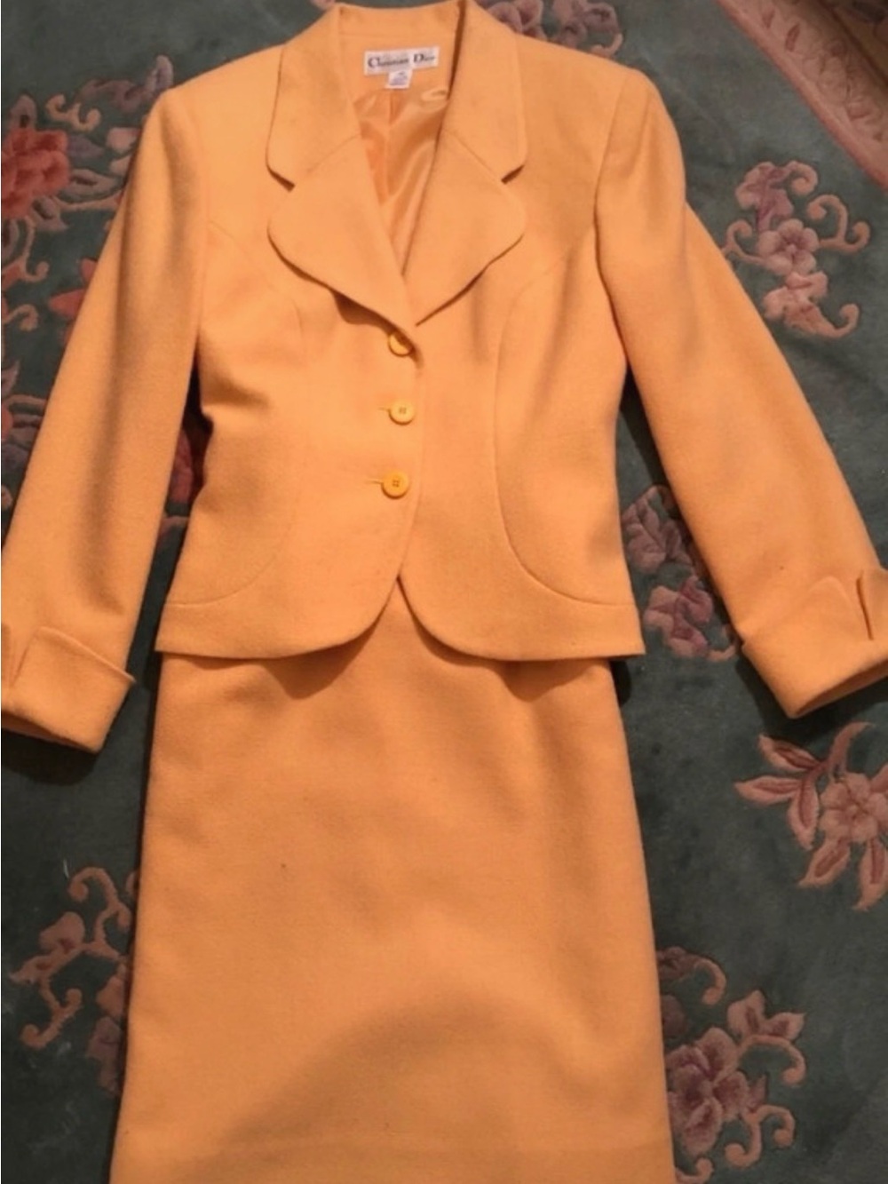 Dior Bright Yellow Wool-Blend Jacket